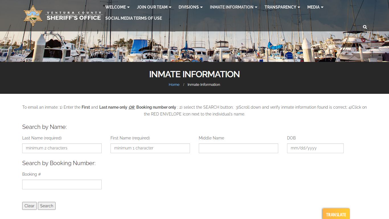 Inmate Information - Ventura County Sheriff's Office