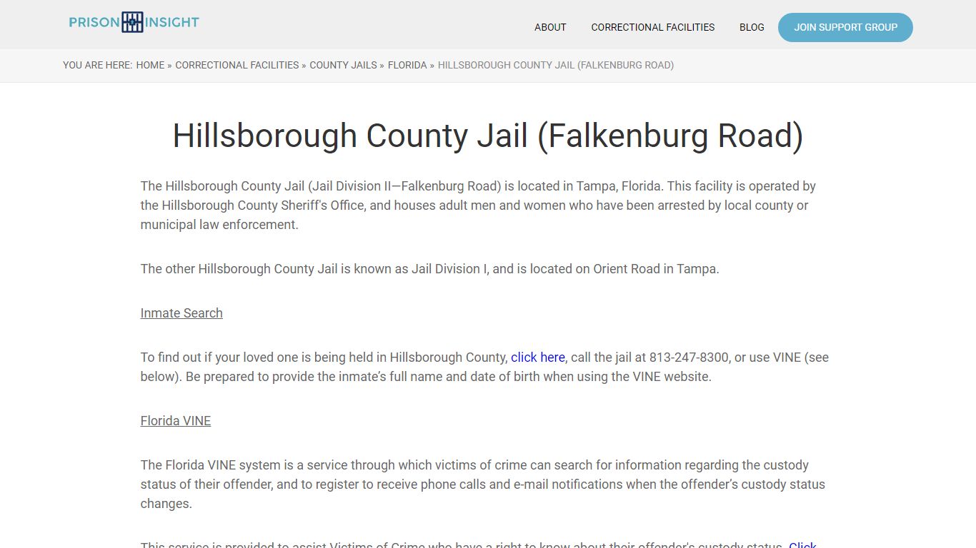 Hillsborough County Jail (Falkenburg Road) - Prison Insight